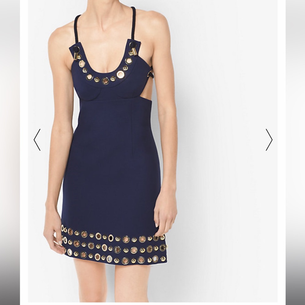 Michael Kors Collection Grommeted Halter Dress